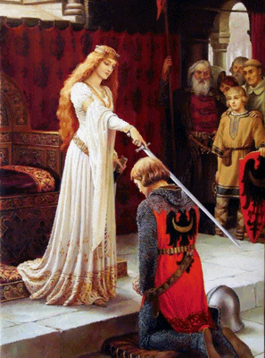 Эдмунд Лейтон. Посвящение в рыцари - посвящение, картина, акколада, рыцарь, эдмунд блэр лейтон - предпросмотр