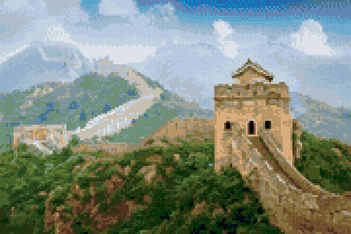 Китайская стена - китай, пейзаж, достопримечательности - предпросмотр
