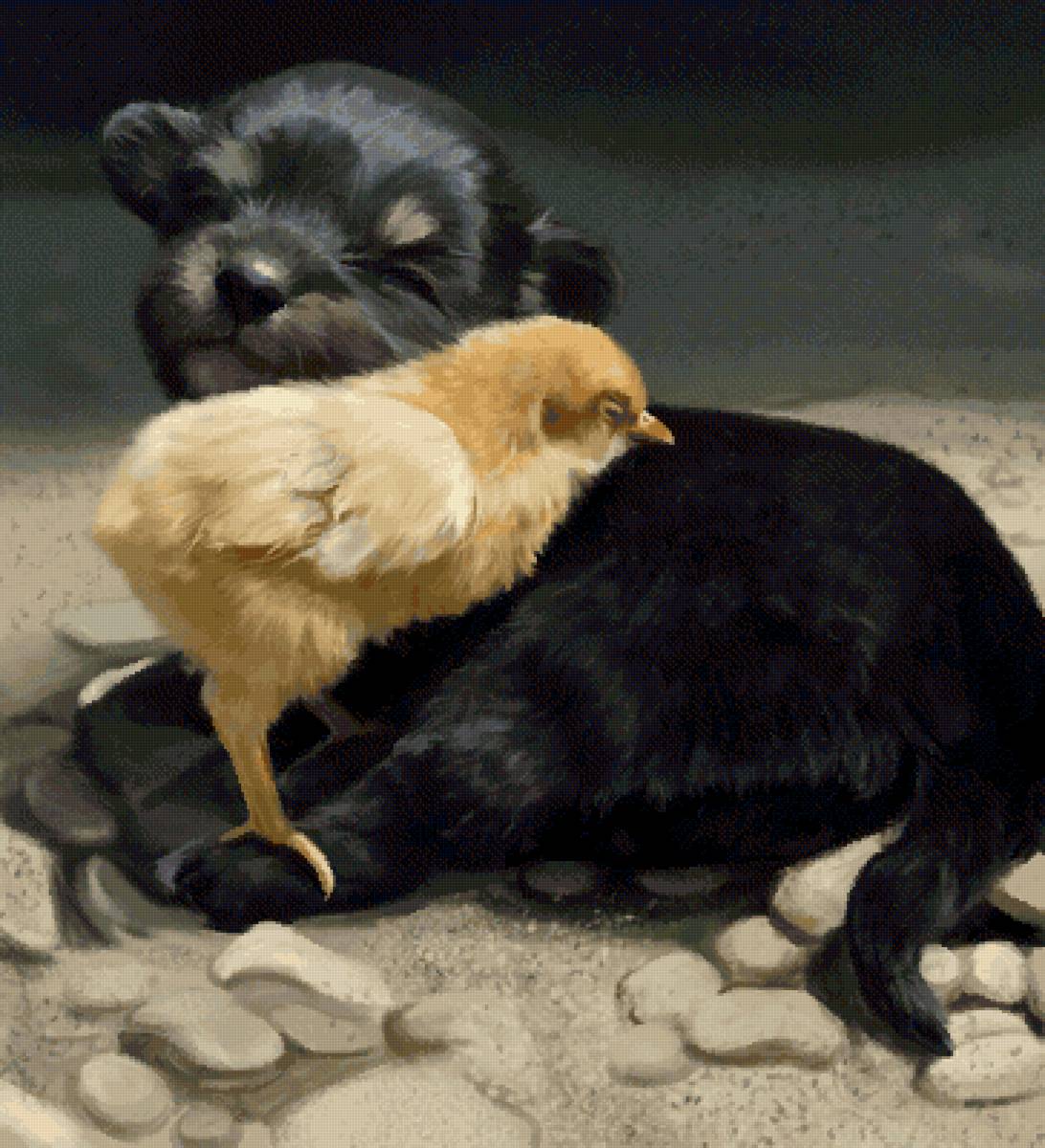 Тихий час - цыпленок, щенок - предпросмотр