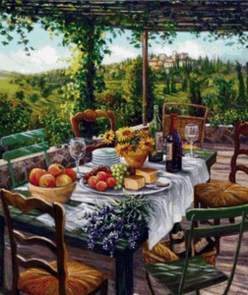 Беседка - беседка, еда, лето - предпросмотр