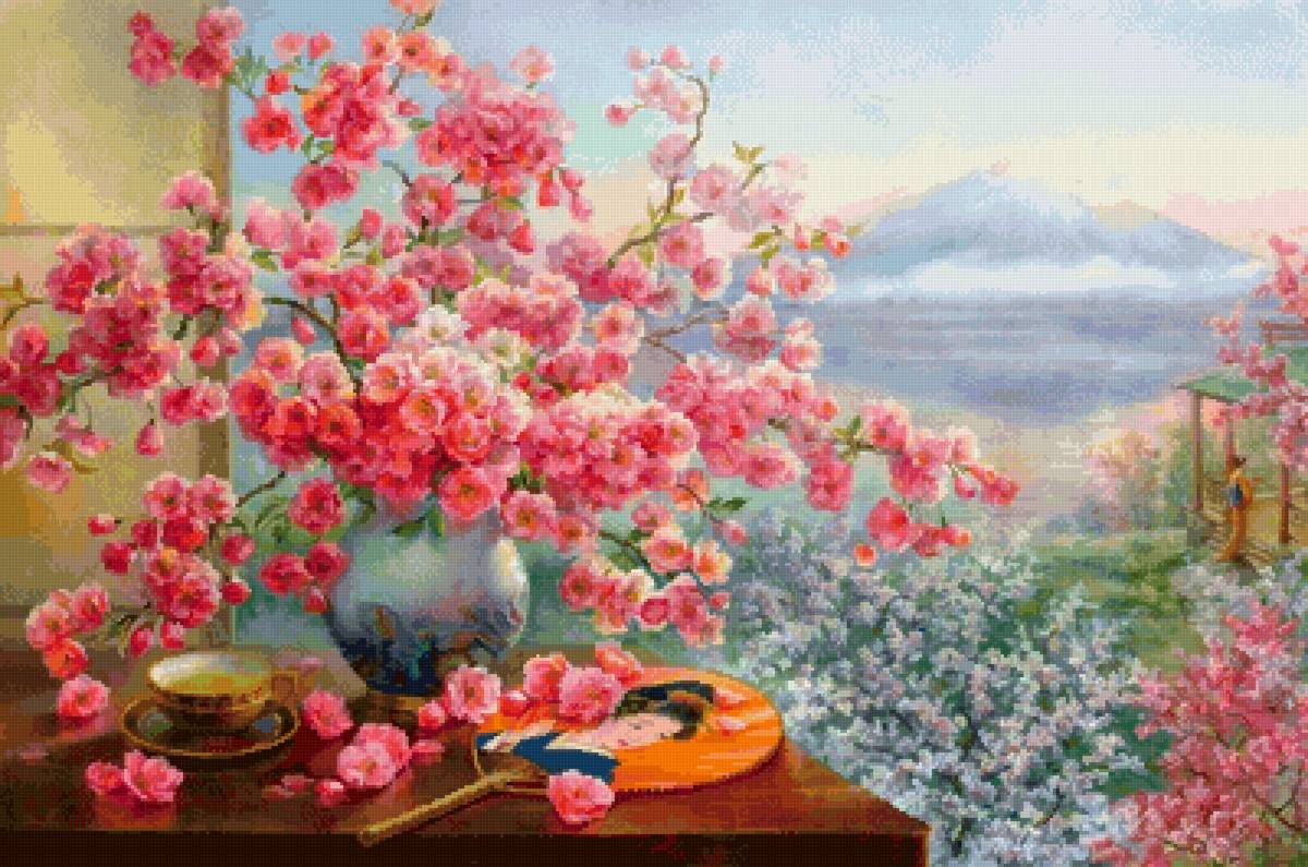 Ольга Дандорф. Натюрморт - цветы, ольга дандорф, натюрморт - предпросмотр