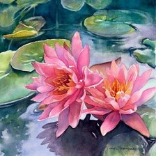 Схема вышивки «Водяная лилия»