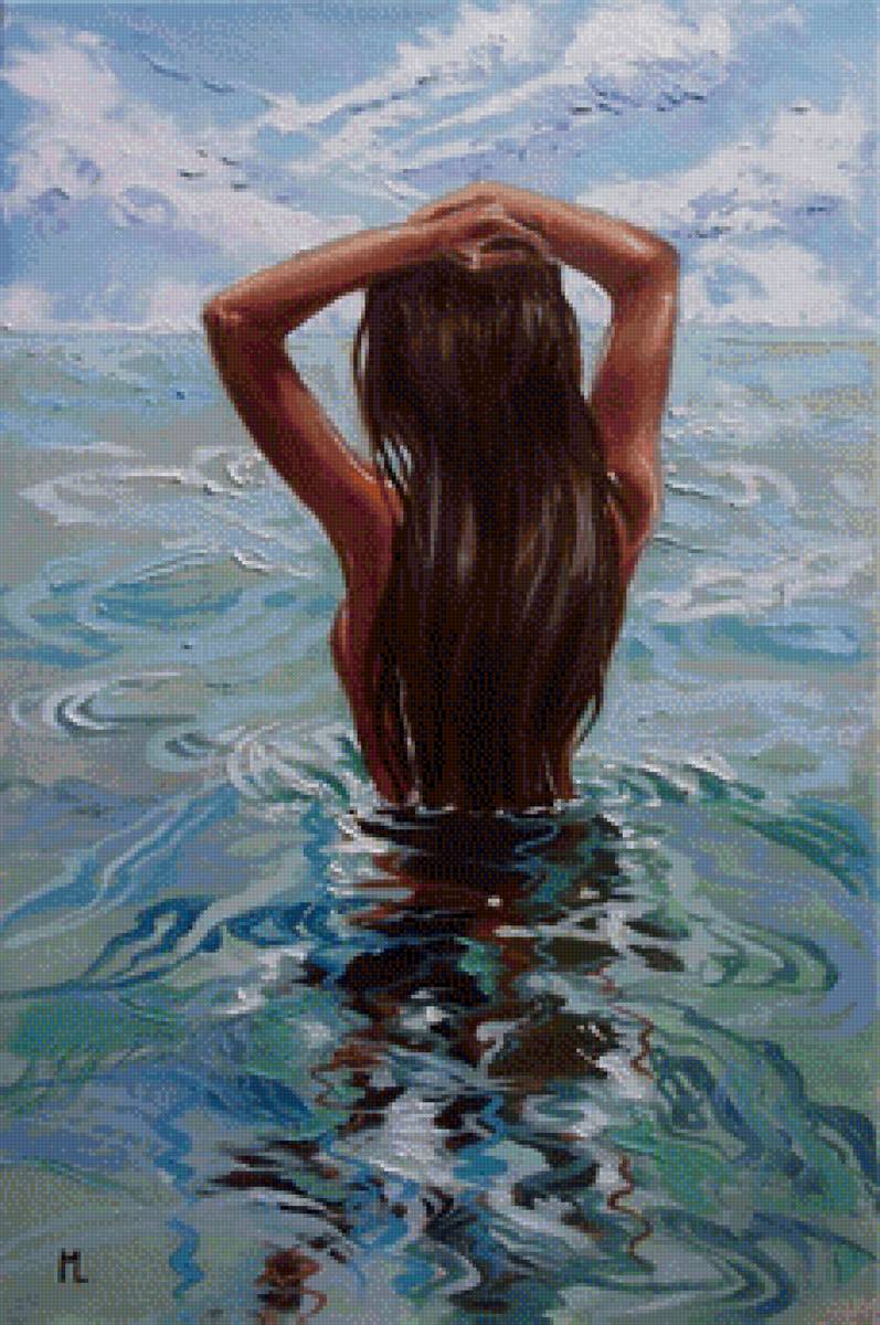 Девушка - девушка, море, ню - предпросмотр