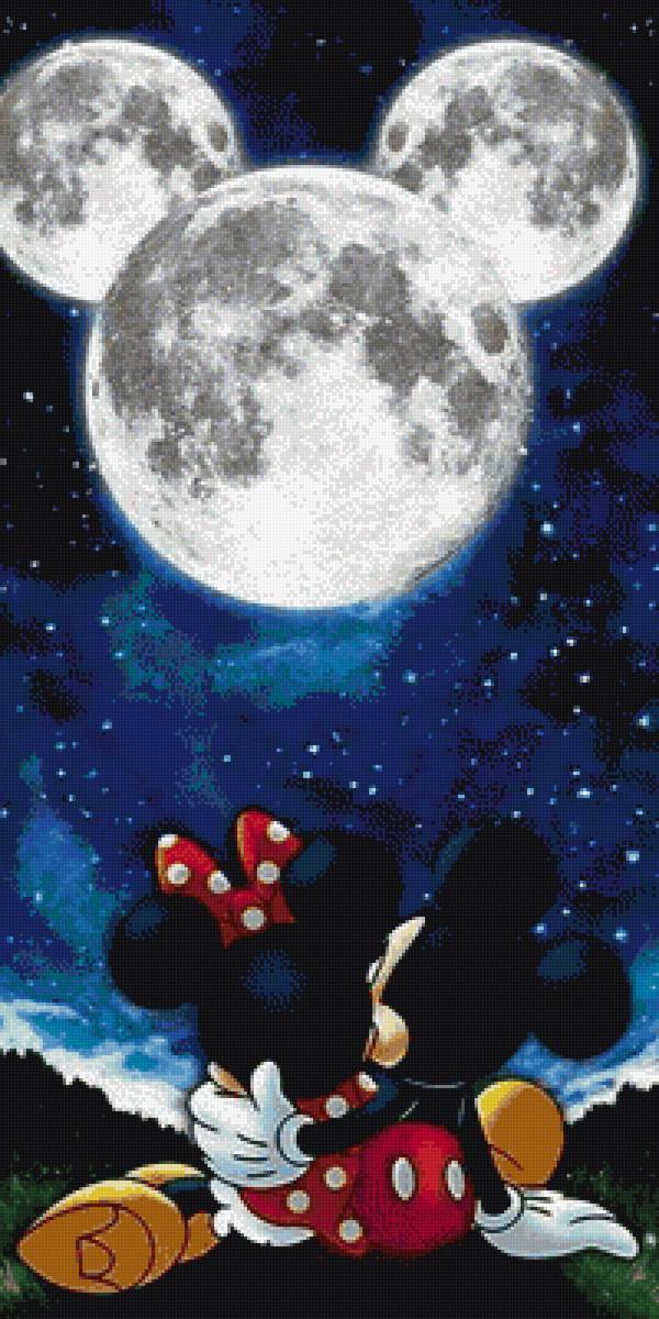 Микки луна - микки маус, луна - предпросмотр