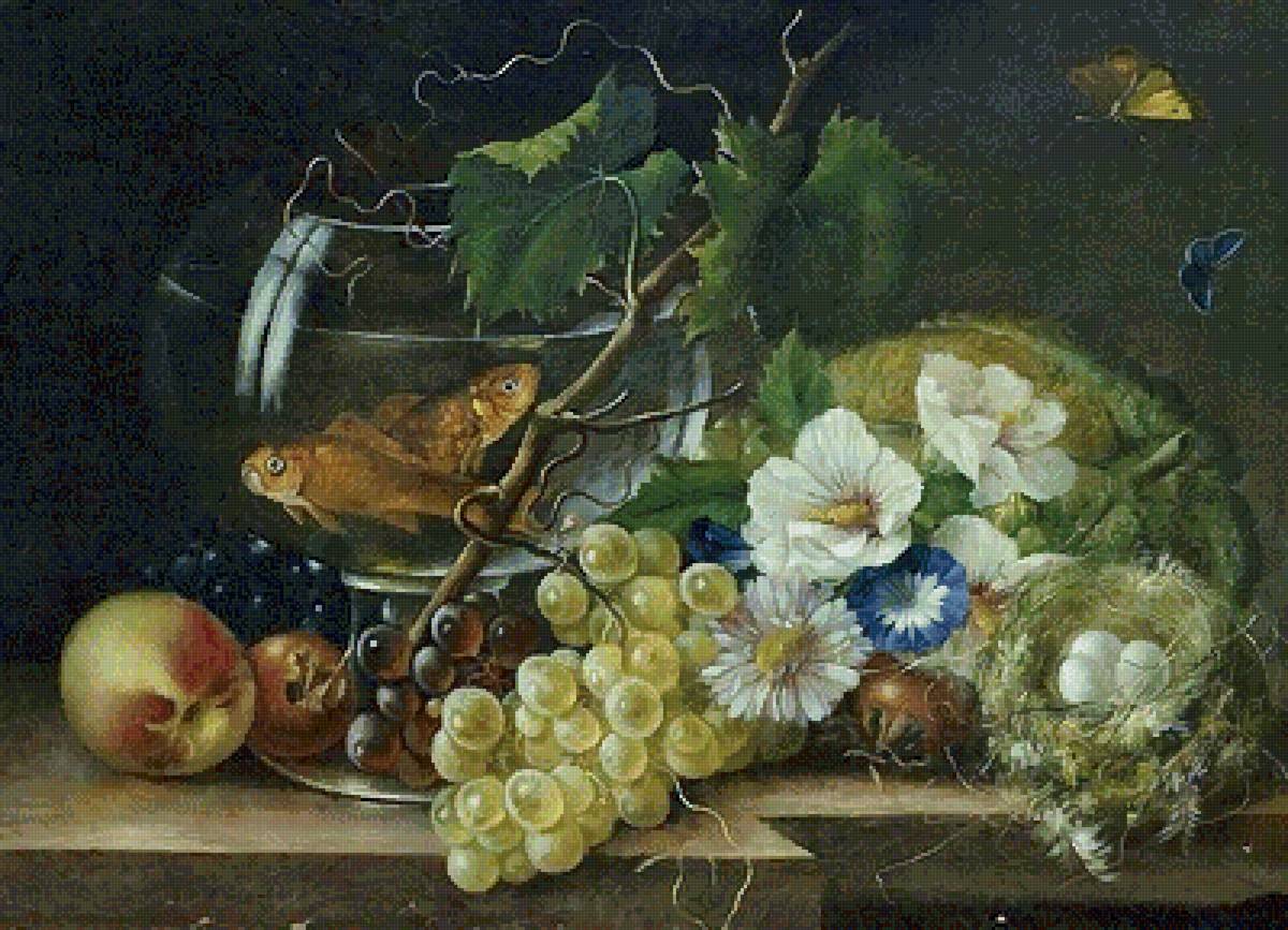 Франц Ксавер Петтер. Натюрморт - натюрморт, рыбки, франц ксавер петтер - предпросмотр