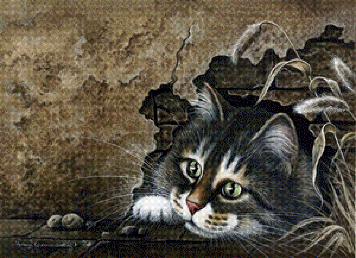 Жил на свете котенок. Картины Ирины Гармашовой коты.