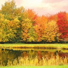 Схема вышивки «Золотая осень»