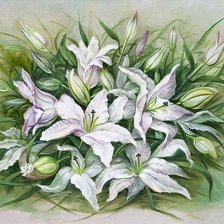 Схема вышивки «Лилии»