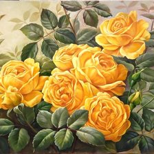Оригинал схемы вышивки «Желтые розы» (№2540662)