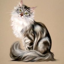 Схема вышивки «Котик»