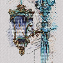 Схема вышивки «голубой фонарь»