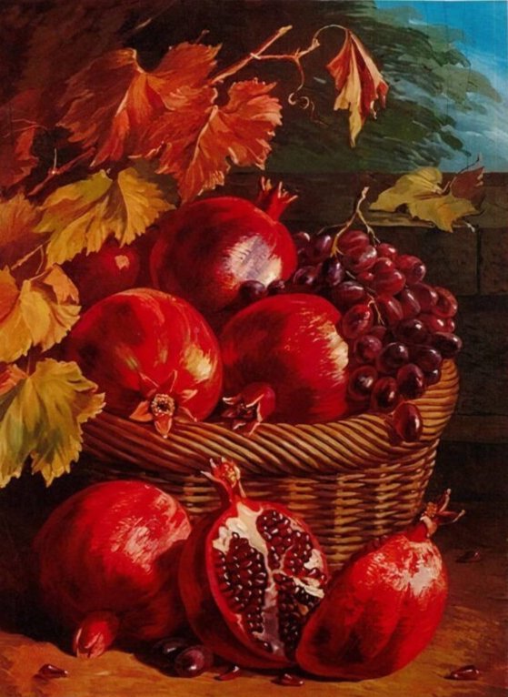 Гранат - фрукты, гранат, натюрморт - оригинал