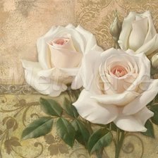 Оригинал схемы вышивки «Белые розы» (№2541816)