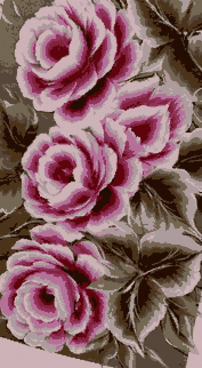 Розы - акварель, натюрморт, розы, рисунок, цветы - предпросмотр