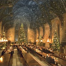 Схема вышивки «Різдво в хогвардс»