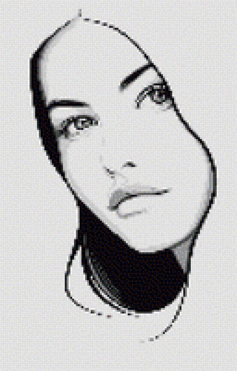 Девушка - лицо, девушка - предпросмотр