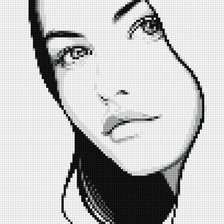 Схема вышивки «Девушка»