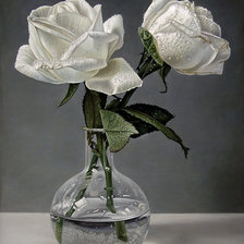 Схема вышивки «Розы в стеклянной вазе»