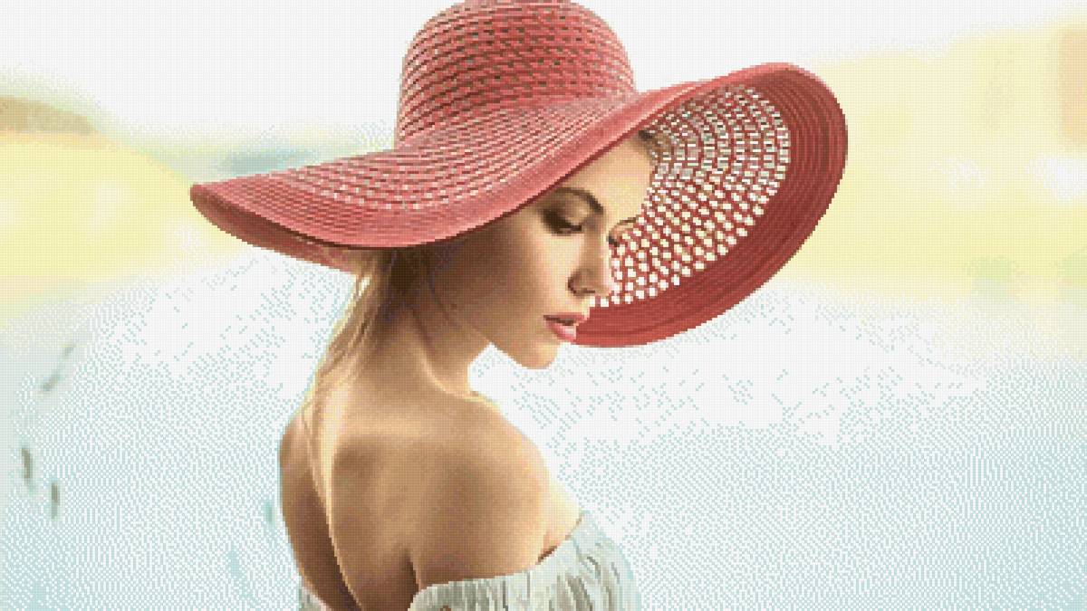 Девушка в шляпе - девушка, шляпа - предпросмотр