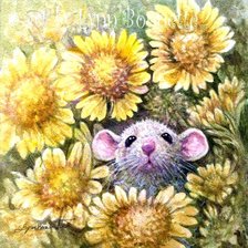 Схема вышивки «мышка»