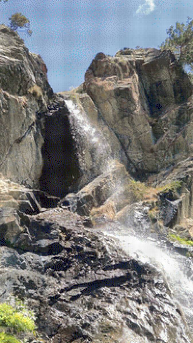 Водопад - горы, водопад, природа. - предпросмотр