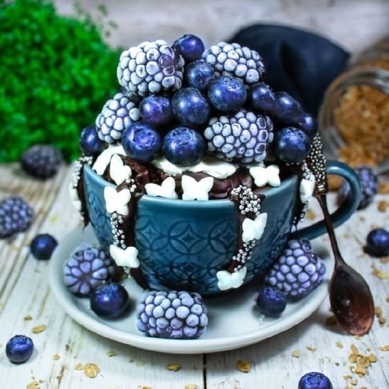 Десерт - шоколад, ягоды, кофе, десерт - оригинал