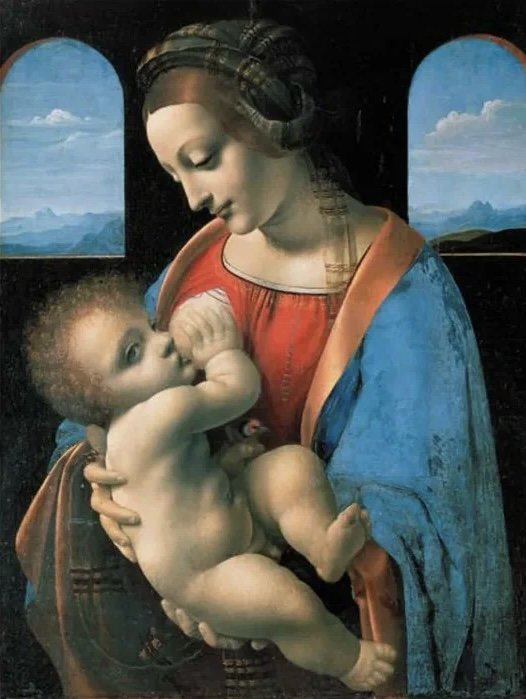 Леонардо да Винчи Мадонна Литта - оригинал