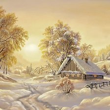 Схема вышивки «Зимний пейзаж»