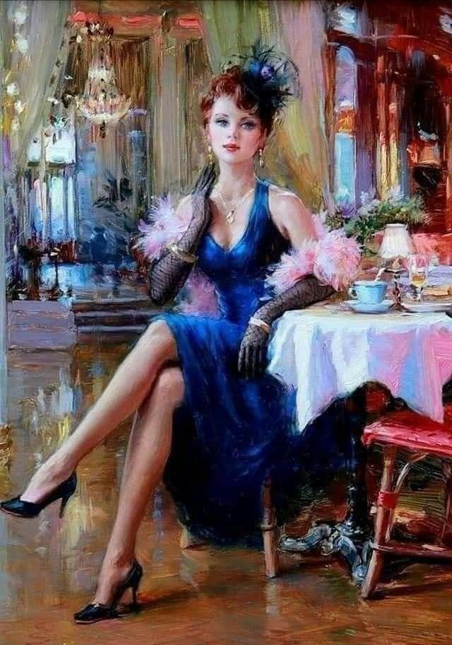 Девушка в кафе - кофе, девушка, кафе - оригинал