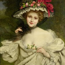 Мартин-Кавель Франсуа «Дама в шляпе с розами»