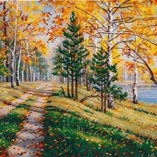 Оригинал схемы вышивки «Осенняя пора» (№2545094)