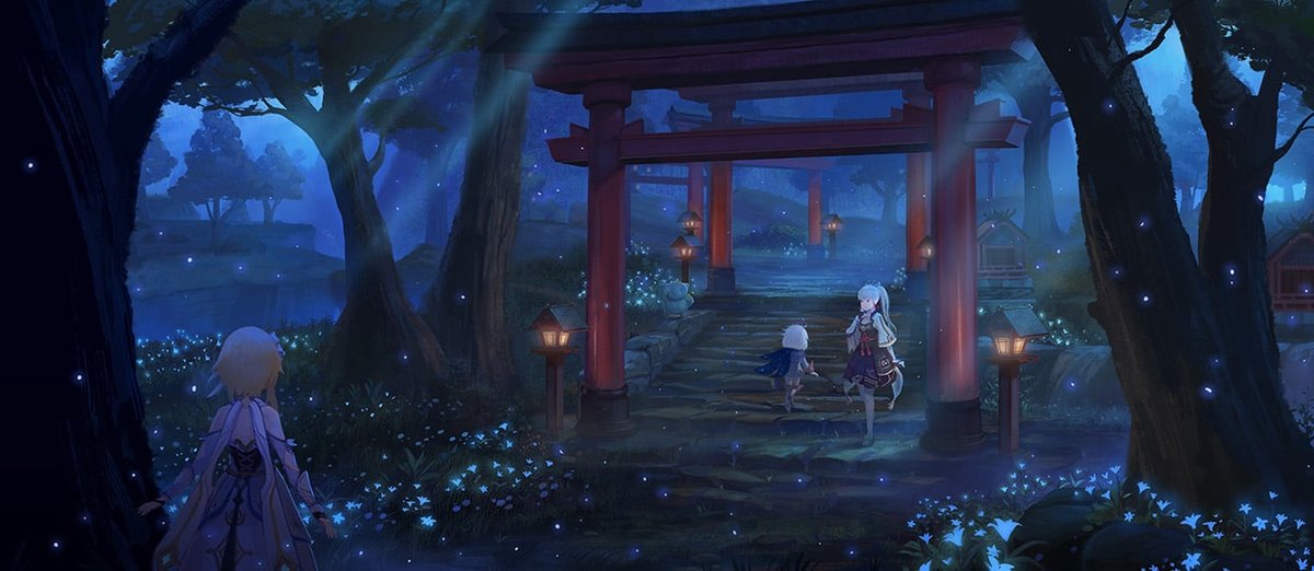 Лес - геншин, genshin - оригинал