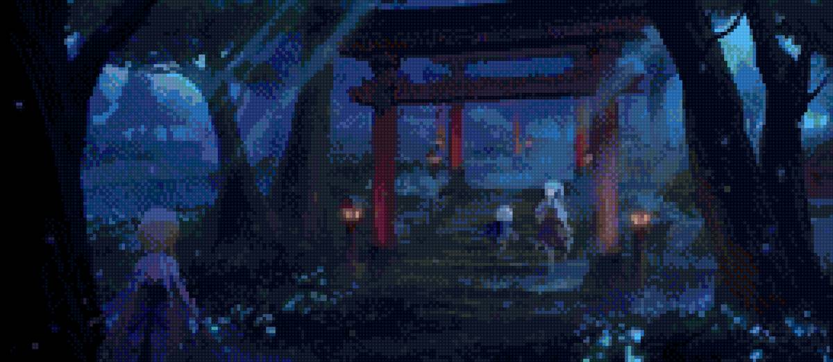 Лес - геншин, genshin - предпросмотр