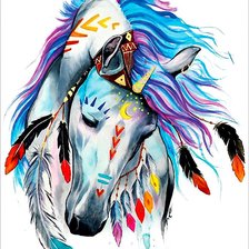 Схема вышивки «Лошадь без блендов»