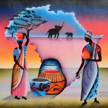 Схема вышивки «африка, пнк»