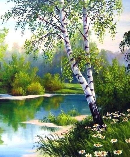 Пейзаж - река, лето, пейзаж - оригинал