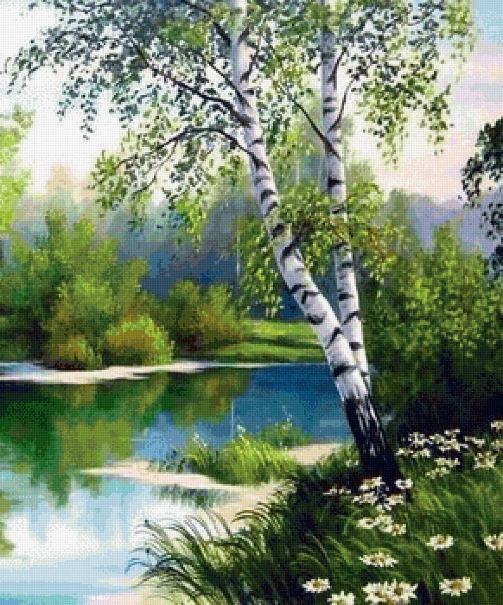 Пейзаж - река, пейзаж, лето - предпросмотр