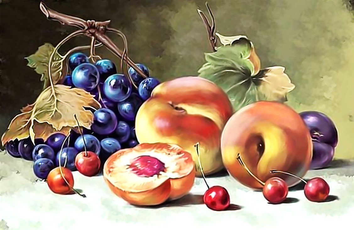 Натюрморт - натюрморт, фрукты. - оригинал