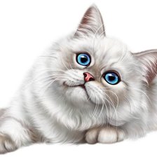 Схема вышивки «Котик»