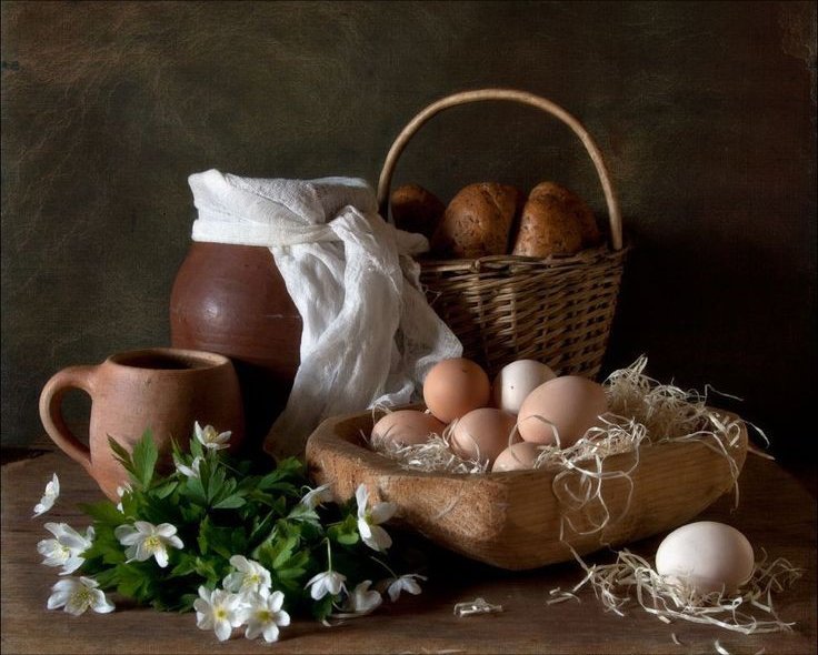 Натюрморт - натюрморт, еда, молоко - оригинал