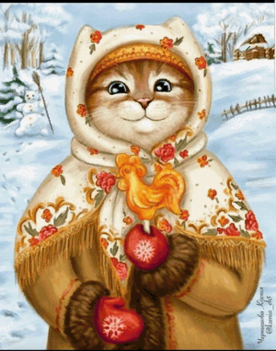 Барышня - коты, котята - предпросмотр