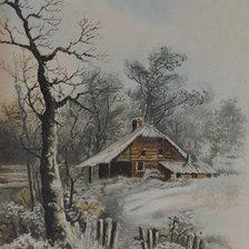 Схема вышивки «Старый дом»