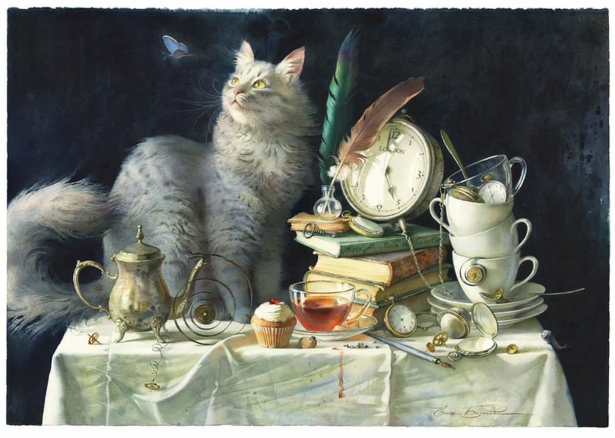 Часовых дел мастер - коты - оригинал