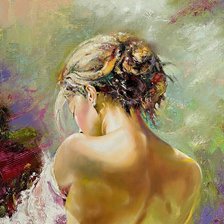 Схема вышивки «Девушка»