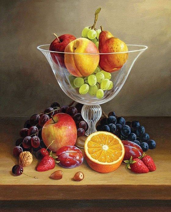 Натюрморт - натюрморт, виноград, ягоды - оригинал