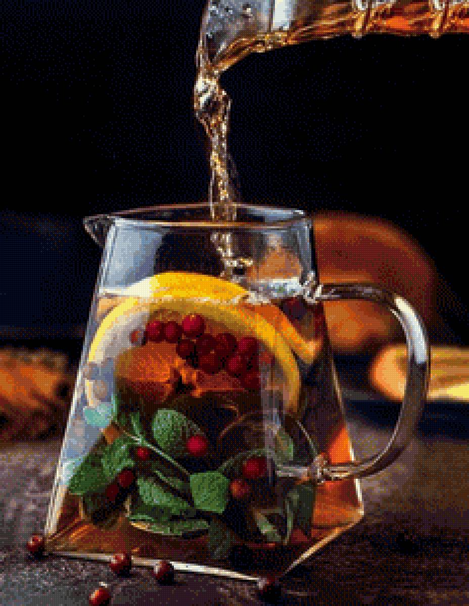 Чай - ягоды, чай, напиток - предпросмотр