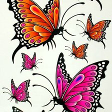 Оригинал схемы вышивки «Бабочки» (№2548647)