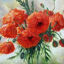 Схема вышивки «Маки»