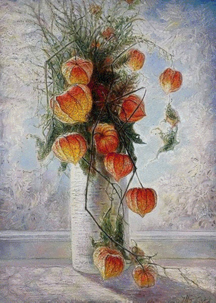 Зимний физалис - картина - предпросмотр