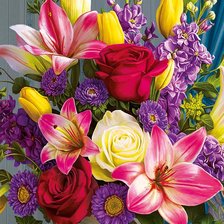 Схема вышивки «букет»